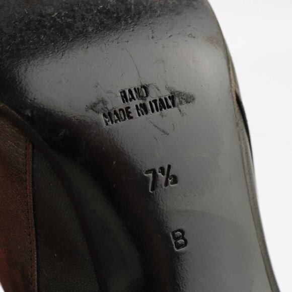 Vintage Oscar de la Renta Womens Pump Size 7.5 Bronze Leather Cone Heel Shoes - Picture 9 of 15